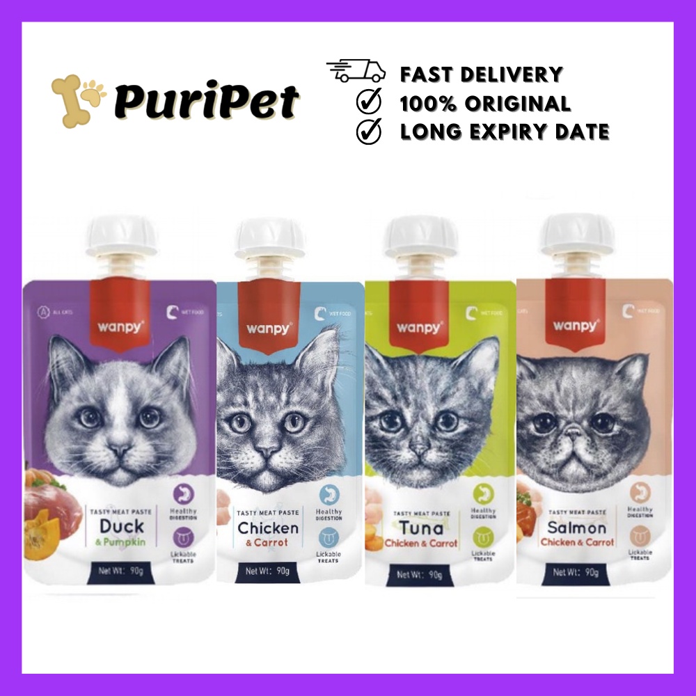 Wanpy Cat Tasty Meat Paste Pouch 90g Cat Wet Food Shopee Malaysia