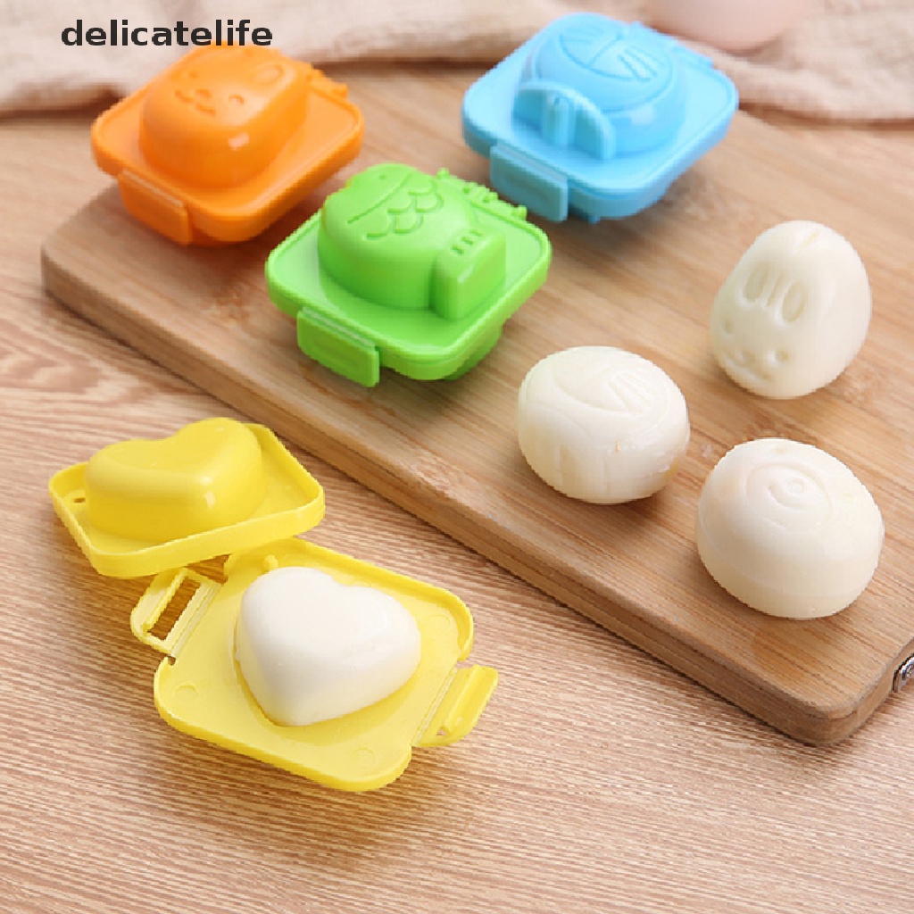 delicatelife Egg mold Cute Cartoon Baby Rice Ball Mold 3D Egg Ring Bento Accessories Rabbit Bear Fish Egg Decorag Tool Kitchen Gadgets Nice