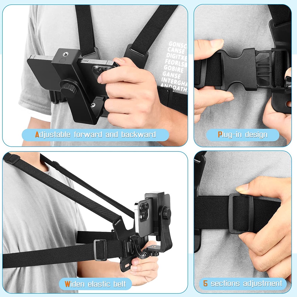 Universal Chest Strap Mount 360 Phone Chest Strap Phone Chest