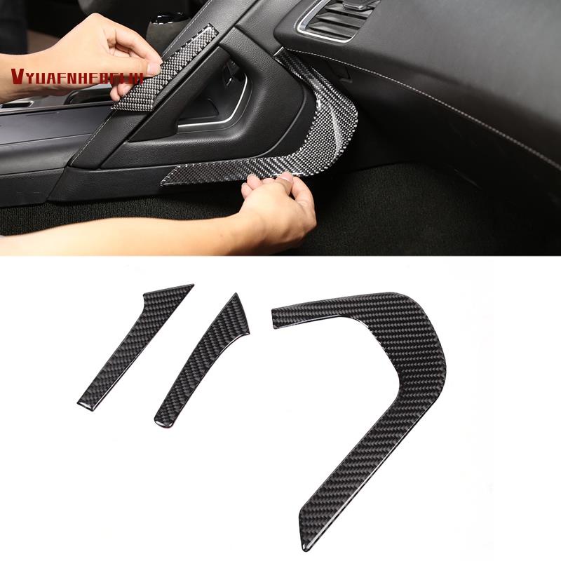 Car Soft Carbon Fiber Copilot Center Console Handle Grip Sticker Cover ...