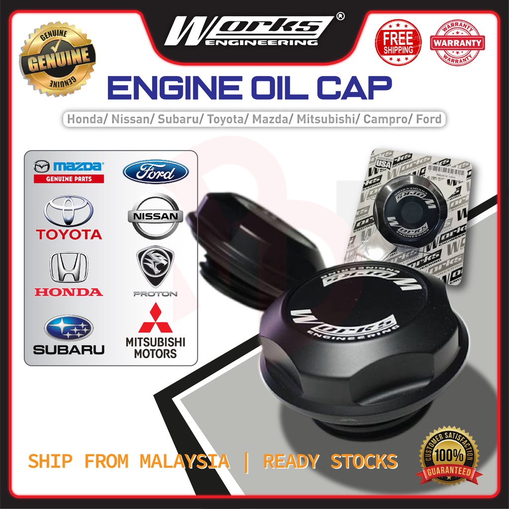 Works Engineering Toyota Perodua Honda Campro Nissan Engine Oil Cap