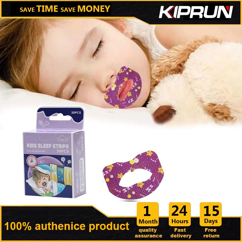 KIPRUN Kids Sleep Strips 30PC AntiSnoring Stickers Mouth Correction