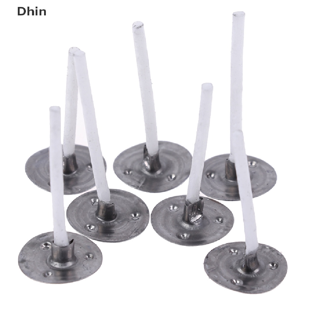 [Dhin] 100Pcs s Mold Wick Tabs Eco-Friendly Sustainer Making pure cotton COD