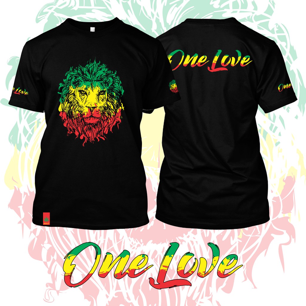 Rasta Lion Tribute to Bob Marley One Love Super Premium T-shirt Jersey Available big size XS-3XL by Darkproject