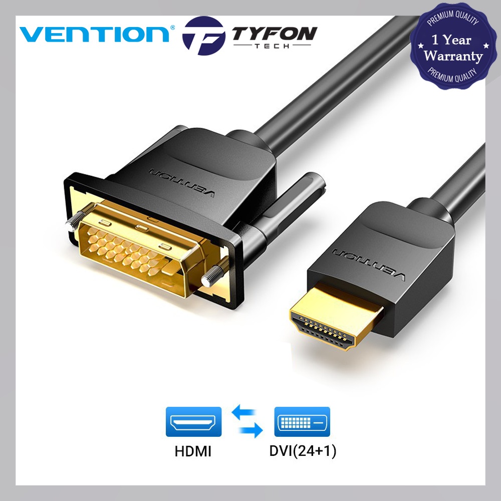 Vention Hdmi To Dvi Cable Bi Directional Dvi D 24 1 Male To Male