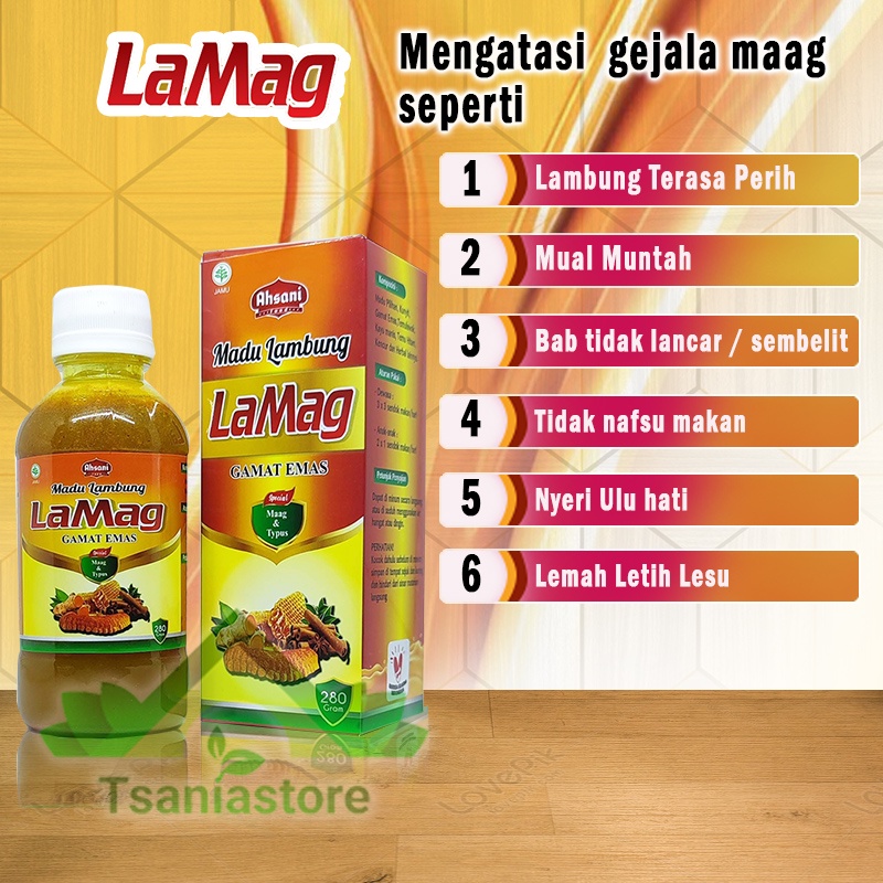 Lamag stomach honey EXTRA GOLDEN GAMAT 280 gr stomach ulcer honey