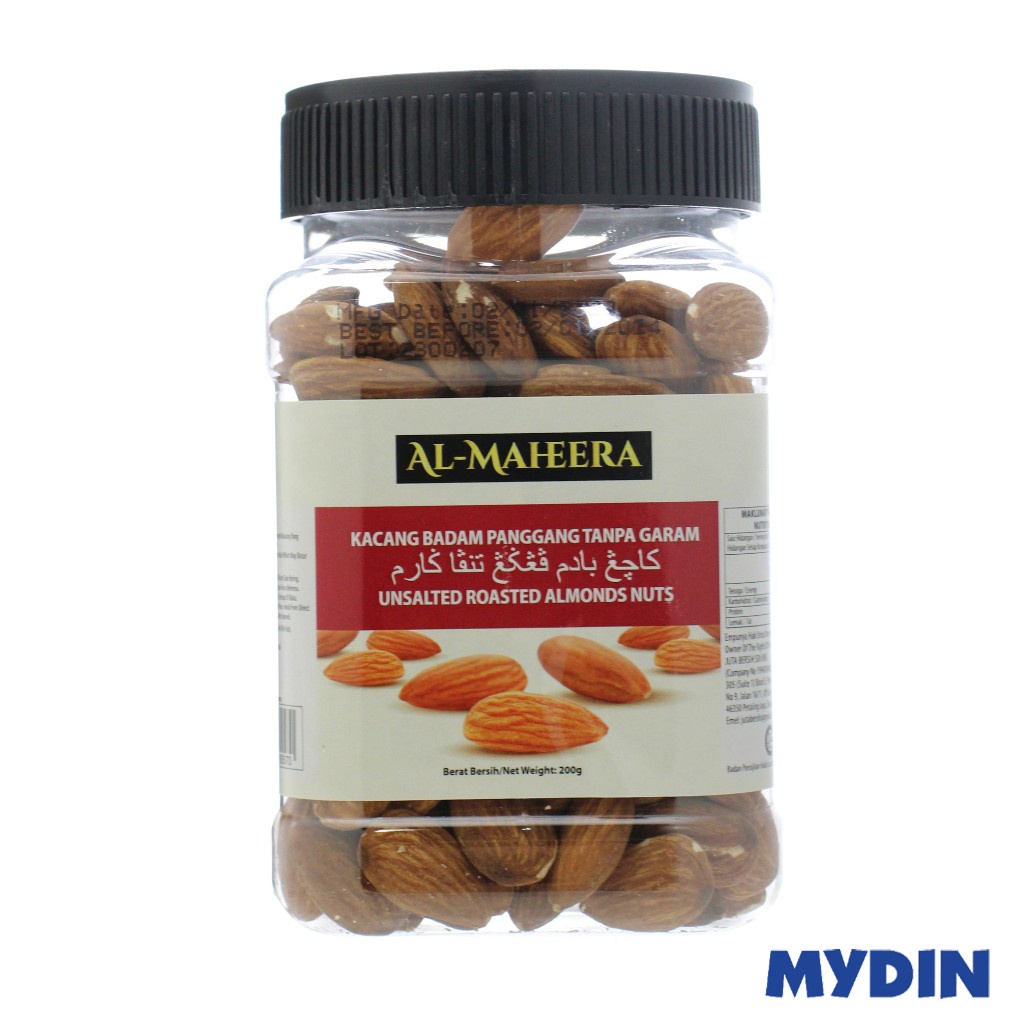 AlMaheera Roasted Almonds Nuts (200g) Unsalted Shopee Malaysia