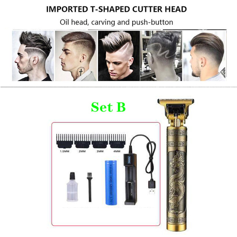 Hair Trimmer Barber Hair Clipper Cordless Hair Cutting Machine Beard Trimmer Shaving Machine Wireless Electric Razor Men