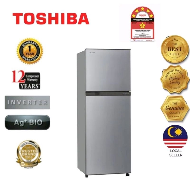 🔥TOSHIBA 2 Door 4 STAR Ag+Bio Deodorizer System GR-B22MP / Sharp SJ-189MS 170L Refrigerator Inverter