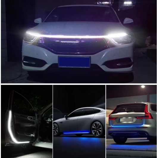 1pcs Car Drl Led Lights Strip for Hood Flexible Car Engine Cover Decoration Headlight