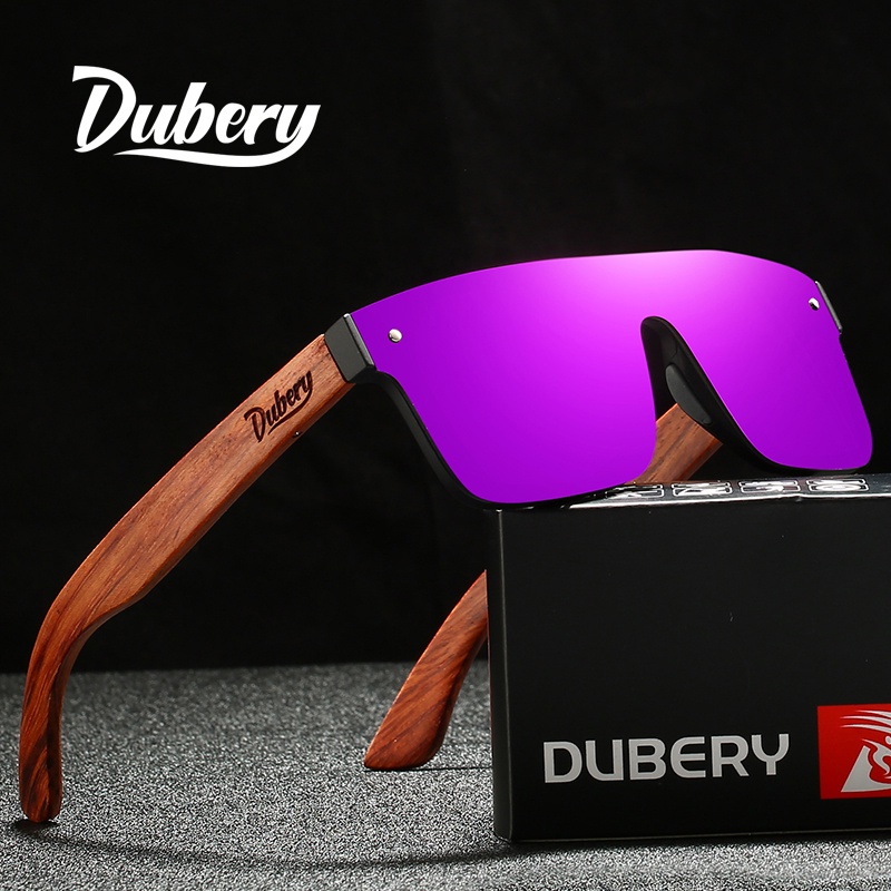 DUBERY Bamboo Frame Polarized Sunglasses