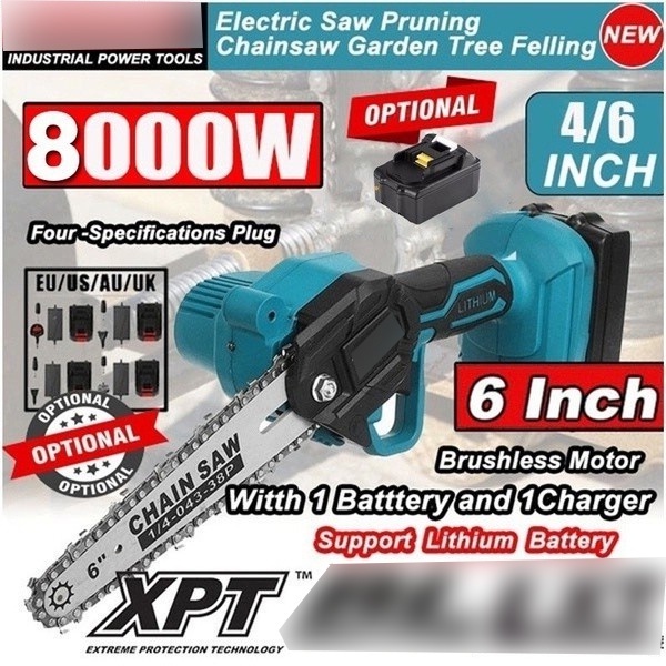 Reliable Versatile Stock New Makita Color Top Quality 4/6 Inch 8000W Brushless Electric Garden Repair Tree Trimmers W... - Image 4