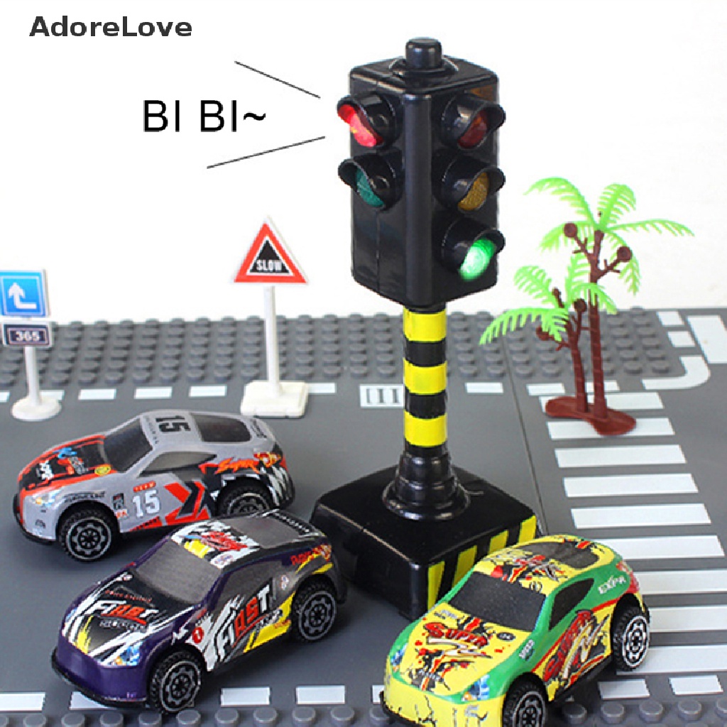 ADL Kids Mini Traffic Signs Light Speed Camera Toy with Music LED Traffic rule toy LE