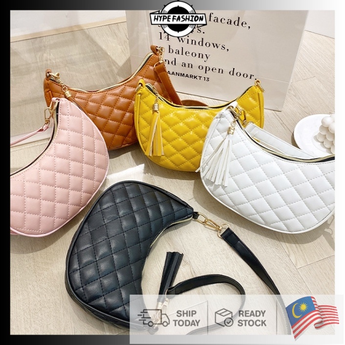 2022 Crescent women's bag handbags shoulder bag | Shopee Malaysia
