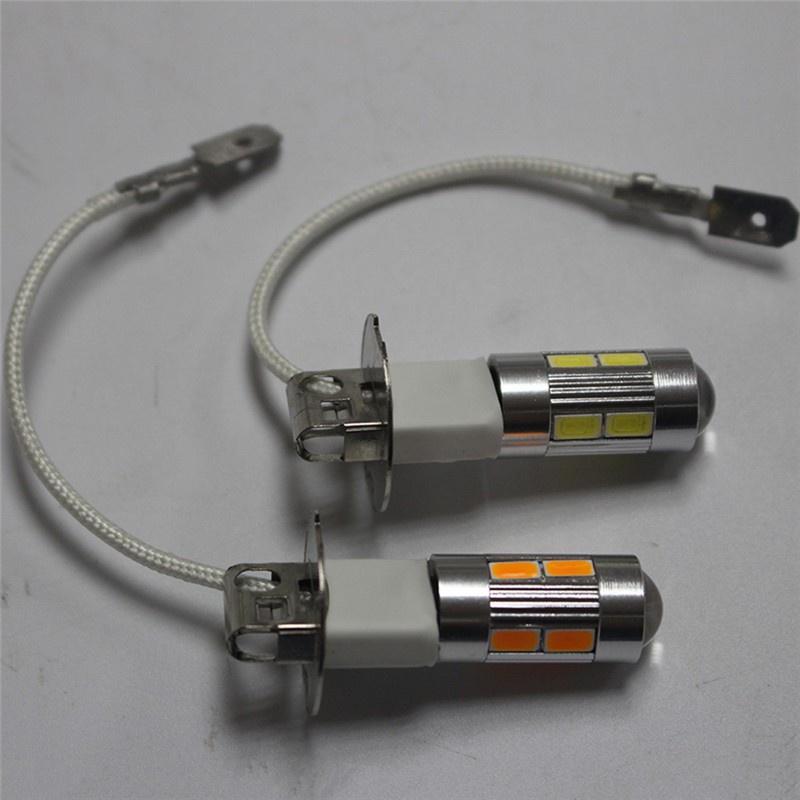 Essential Multi Upgrade Your Car's Lighting 2 H3 LED High Power Bulbs 10SMD 5630 5730 Enhanced Fog Daytime Running Li... - Image 3