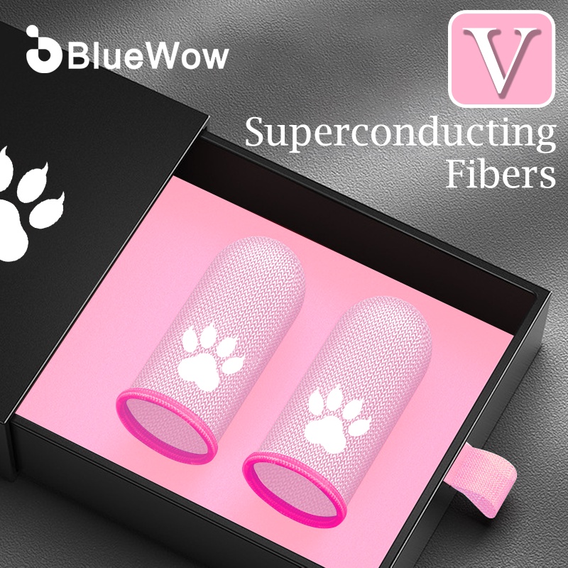 BlueWow Touch Screen Sweat-Proof Cat Couple Game Finger Sleeve