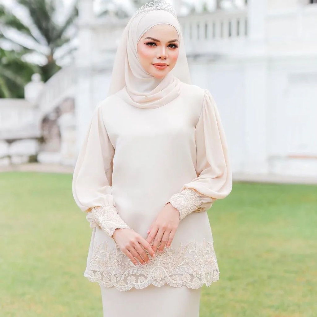 SAHARAH Kurung Baju Kurung Moden NIKAH/Tunang Sesuai Untuk Ironless