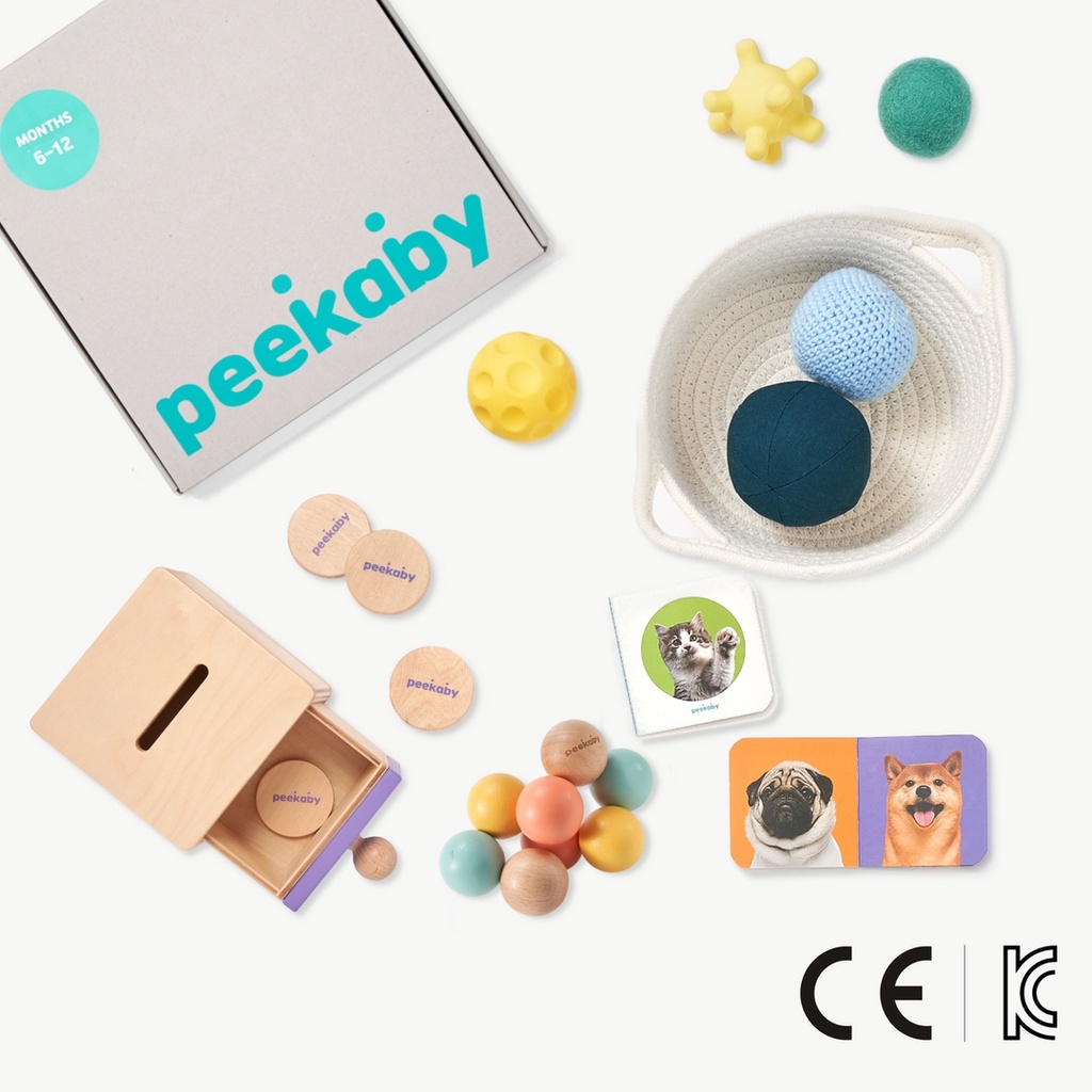 [Peekaby] 612 Months Developmental Play Kit 4 in 1 Montessori