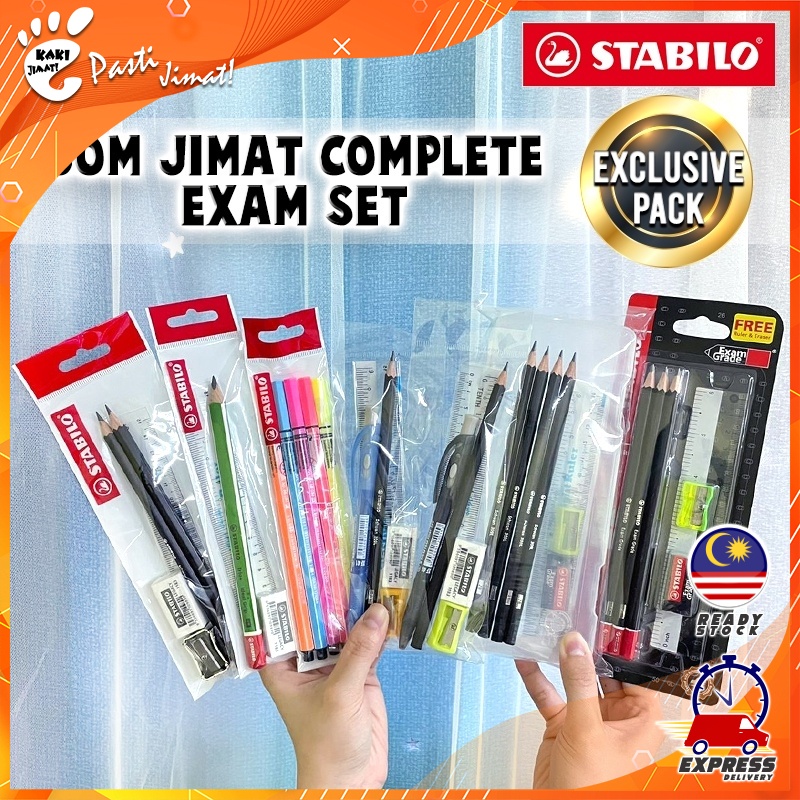 Stabilo Value Pack Blister Transparent Case Complete Exam Set 2B Pencil Gift Goodies Student School Gift Pack Study