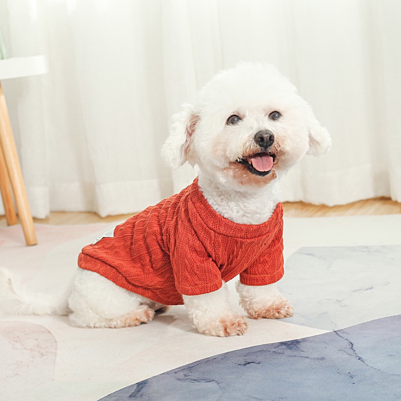 【Yuanzhs Pet】Lucky bear label dog sweater lovely home clothes Cozy and comfortable knit cat pajamas dog shirt male baju kucing murah baju kemeja lelaki kucing 狗狗衣服