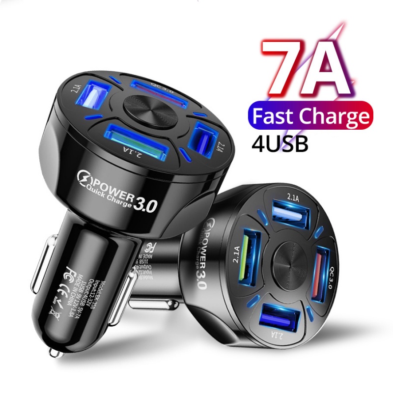 3.0 USB 4 Port Universal Car Phone Charger Fast Charging Car Truck Taxi