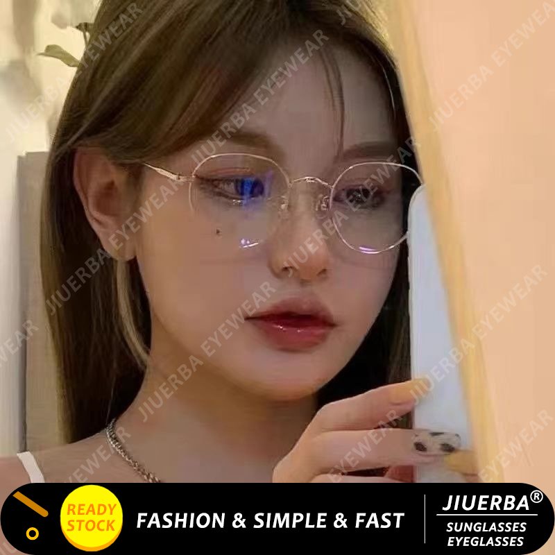 (JIUERBA) INS Style Anti Blue Light Eyeglasses Frame Korean Fashion