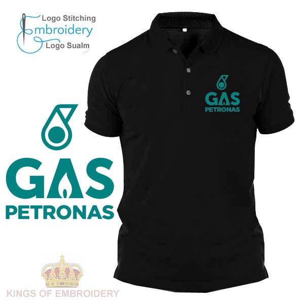 Polo T Shirt Classic GAS Petronas Carigali Oil & Gas Malaysia Racing Sport Motorsport Sulam Embroidery Baju Cotton 01