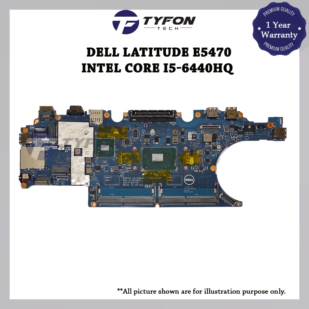 Dell Latitude E5470 i5-6440 Laptop Motherboard 02TJ8 ADP70 LA-C831P ...