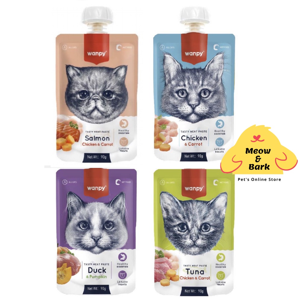 Wanpy Cat Tasty Meat Paste Pouch 90g - Cat Wet Food | Shopee Malaysia