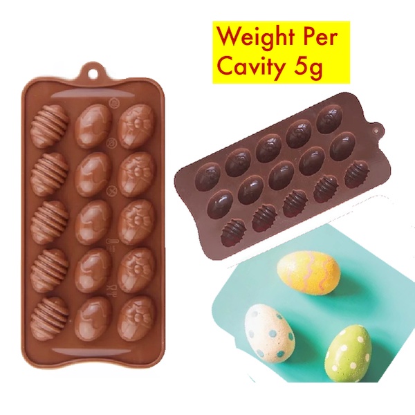 15 Cavity Easter Egg Shaped Mould Silicone Mold Jelly Chocolate Mould Diy Handcraft Bak…
