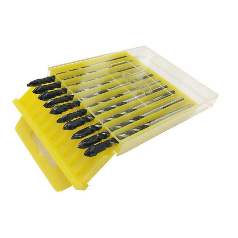 Heavy Build Multipurpose Drill Bits 10-Piece 6mm Multi-material Bit Set Drilling Tile Gla Hardware - Image 2
