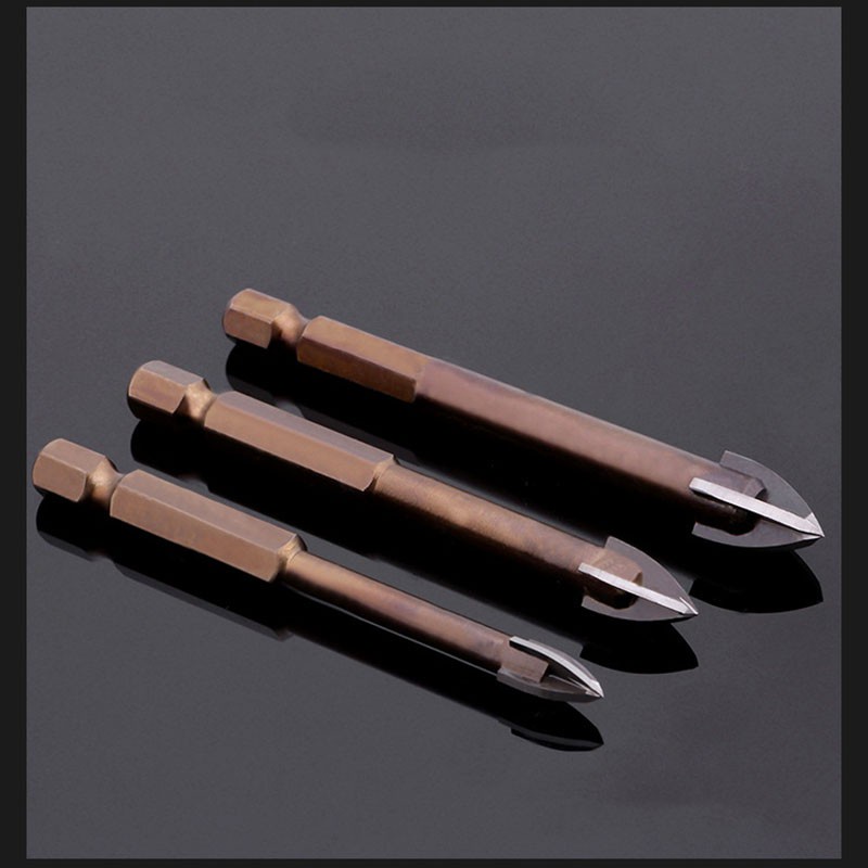 Craft Duty Carbide Drill Bit 4 Cutting Edges Tiles Crosshead Tile Glass Ceramics Granite - Image 2