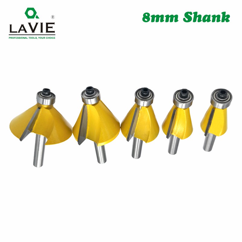 Hardware Heavy LAVIE 1pc 8mm Shank Chamfer Router Bit Bevel Edging Milling Cutter Wood Woodorking Machine Tools MC02110 - Image 3
