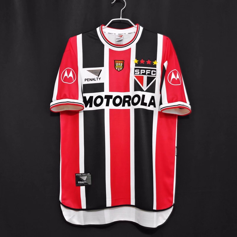 2000 Season São Paulo Away Vintage Shirt S-XXL Short Sleeve Jersey Sports Football Shirt AAA