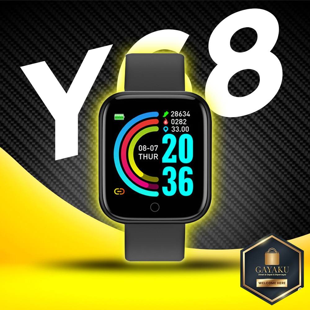 🌺Ready Stock🌺 Y68 Smart Watch Fitness Bluetooth IP67  Tracker Jam Tangan Heart Rate Monitor Sport Watch Smart Band