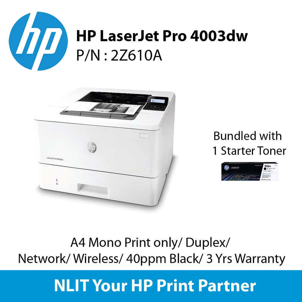 Hp Laserjet Pro Dw Z A Printer A Mono Print Only Duplex