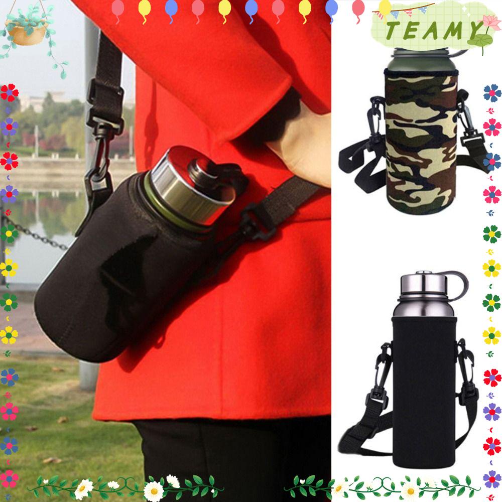 TEAMY Water Bottle Cover Sport Camping Accessories Portable Insulat Bag With Strap Water Bottle