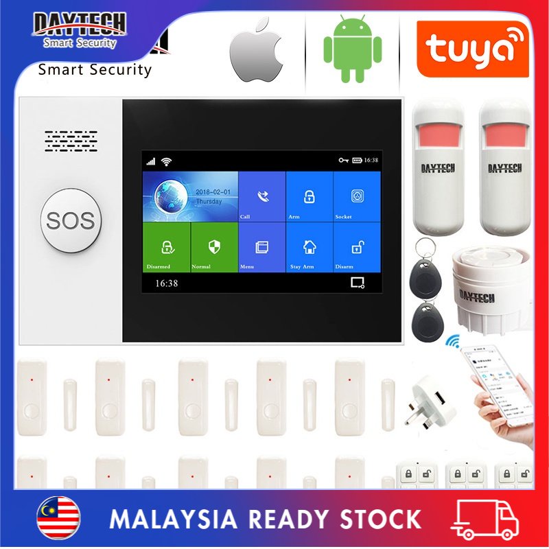 [13 Days Delivery]Daytech Wireless Burglar Alarm System WIFI Tuya APP