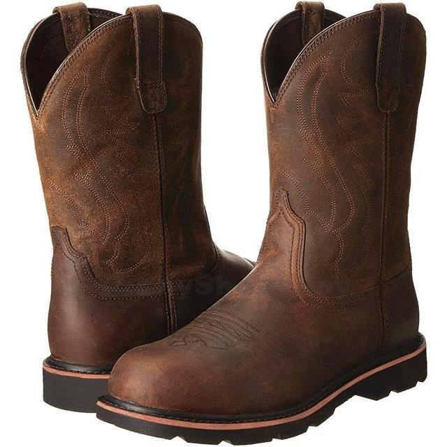 Plus size 48 men leather boots Western cowboy bootsmale Martin boots/plus size 48 men leather shoes western cowboy boots male Martin boots NFAS