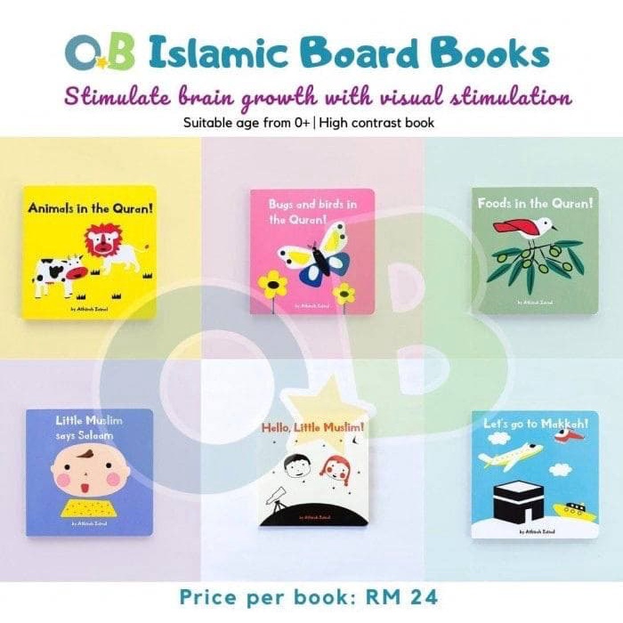 COMBO Oliek Book Islamic Baby Board Books Serie (6 books) / Childrens book Islamic books for baby Buku Islamik bayi