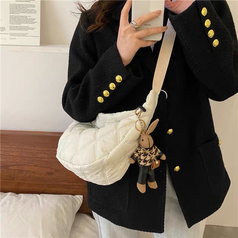 Korea Nylon Hobo Bag Chest Bag Cross body Bag Shoulder Round Bag Sling