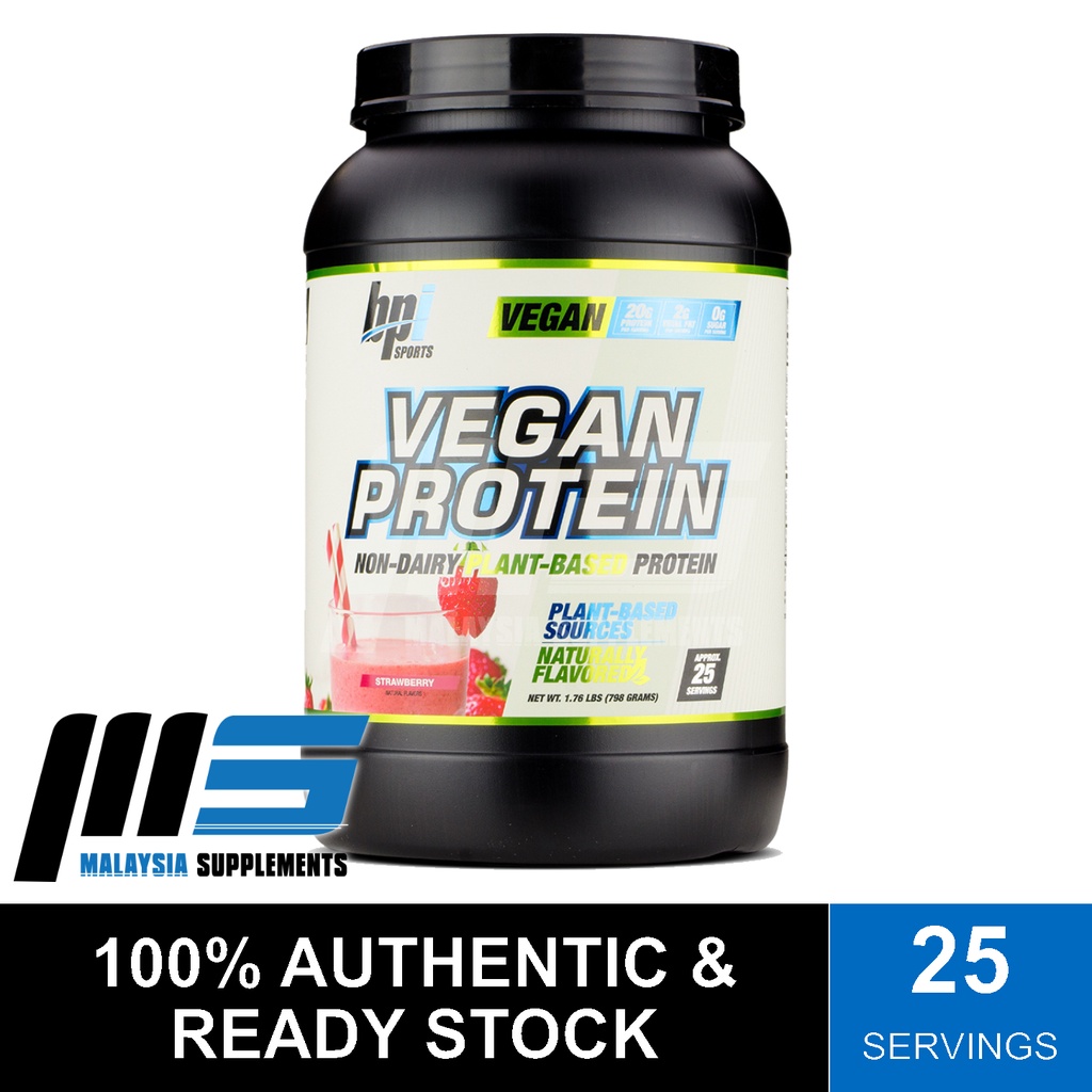 BPI Sports Vegan Protein, 25 Servings NonDairy Plant Protein