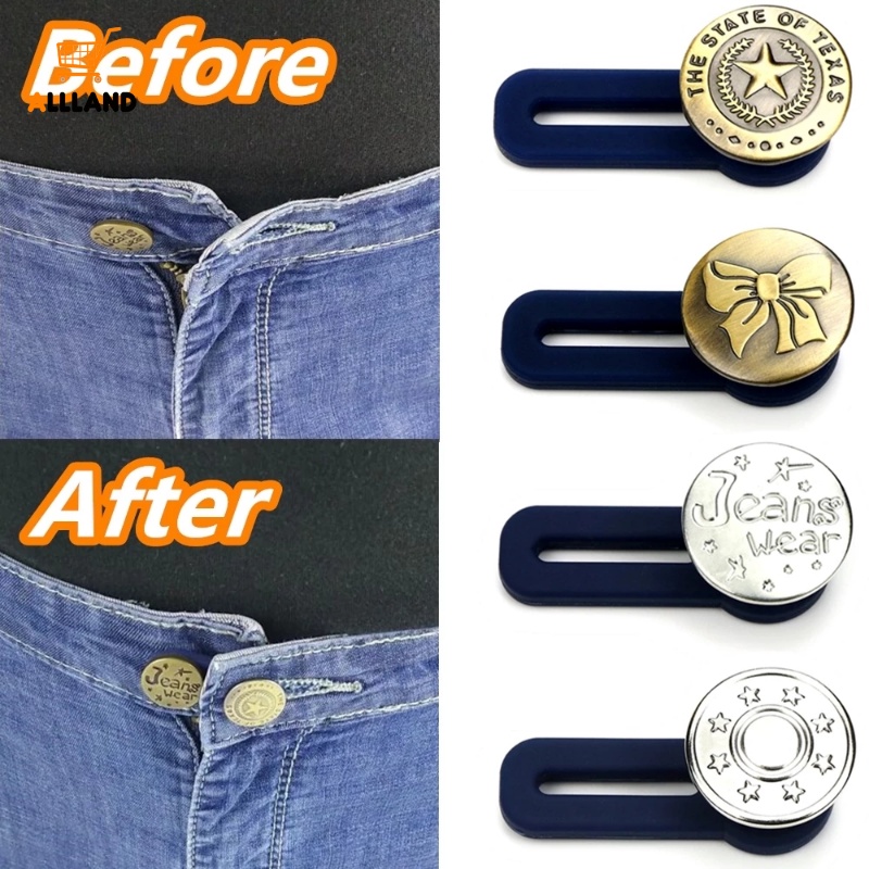 Retractable Metal Spring Button/ Free Sewing Pants Jeans Adjustable ...