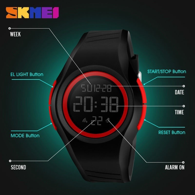 Classic Timepiece SKMEI LED Sports Watches Fashion Outdoor Waterproof Wrist Watch Sale - Image 4