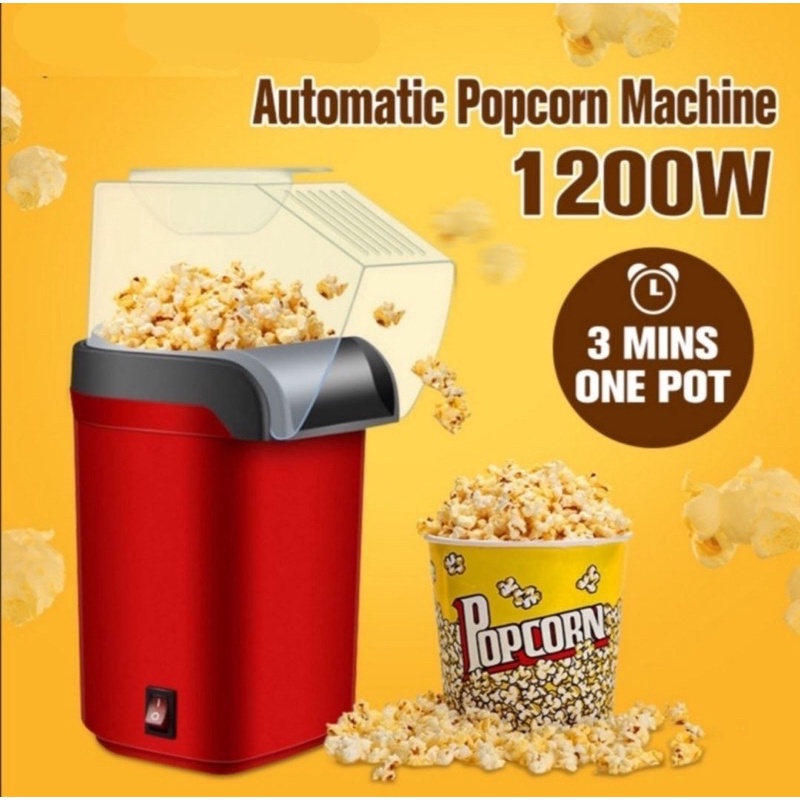 Popcorn Maker Mini Hot Item Automatic Pop Corn Machine Air Blowing Popper Buat Mesin Popcorn Ready Stock