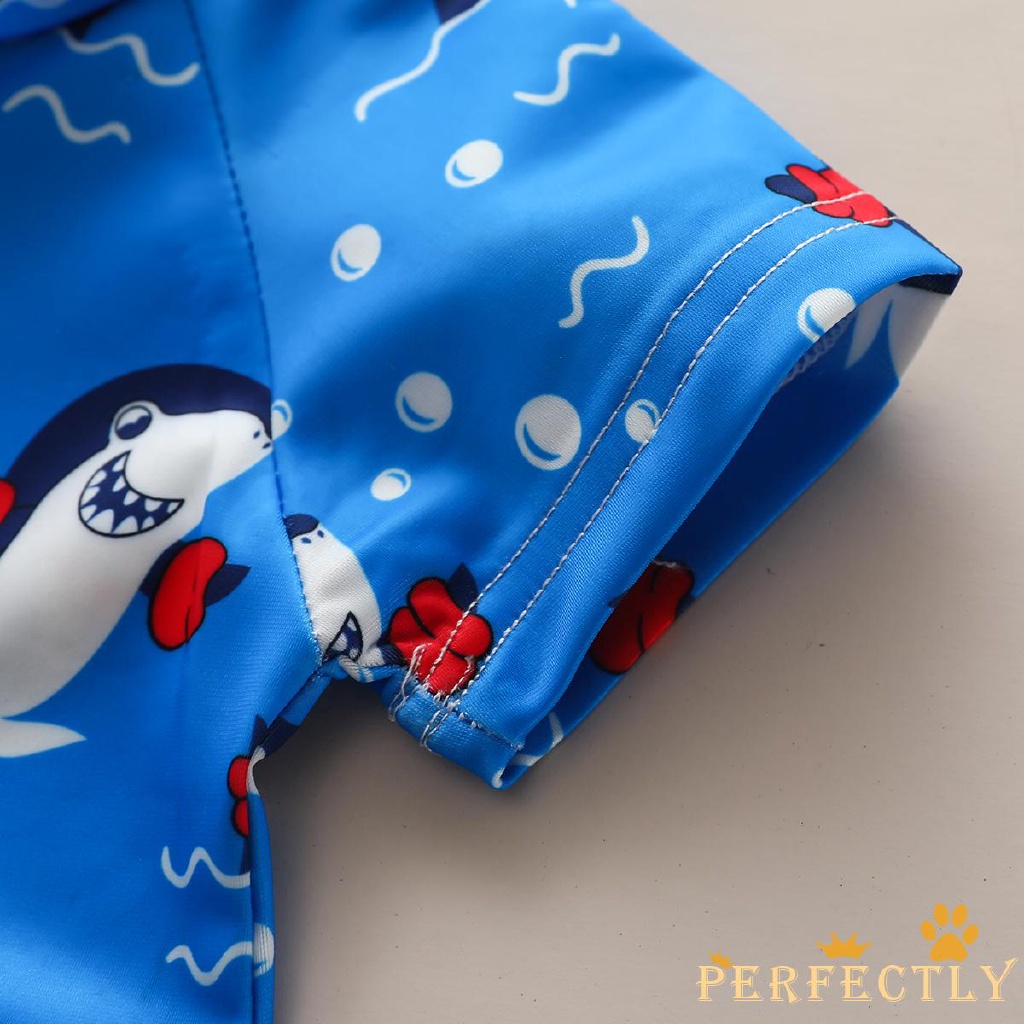 Must Purpose Baby Boy Shark Romper Swimwear Sea Animal Infant Beach Pool Summer Suit New Durable - Image 4