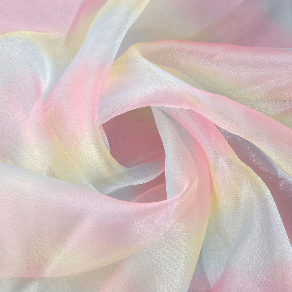 Rainbow gradient color organza material wedding gauze gauze fashion tulle clothing fabric