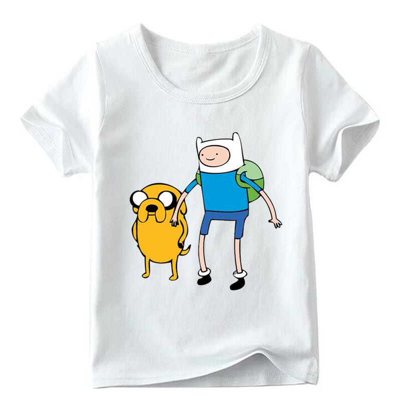 Adventure Time Finn And Jake Family Matching Wear Men Women T Shirt and Boys Girls Tops Skin-Friendly Game Clothes Cartoon Design T Shirt Summer White Tops