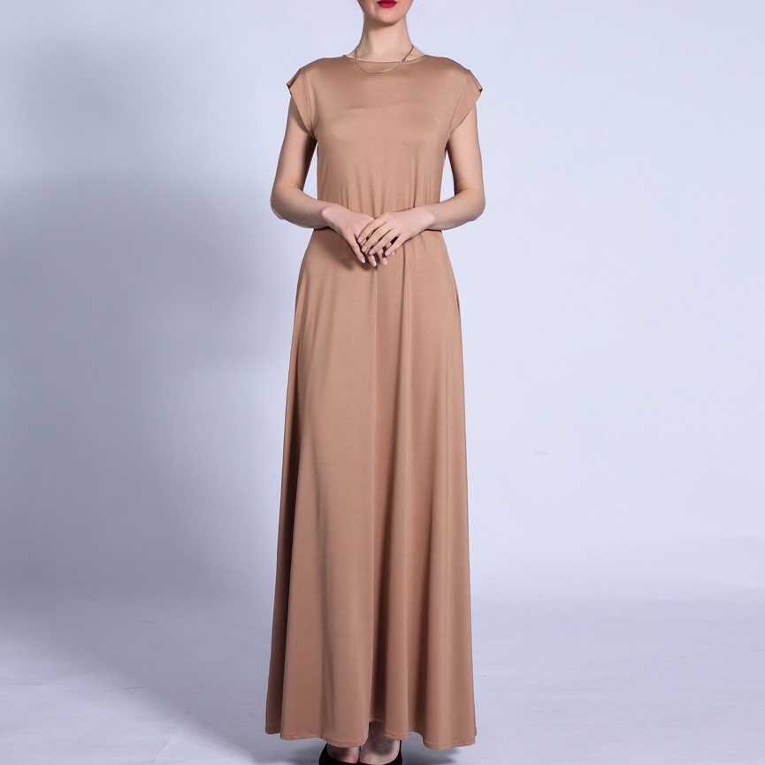 Multi Have Abaya inner white Women Muslim dress Muslimah Plain Versatile - Image 4