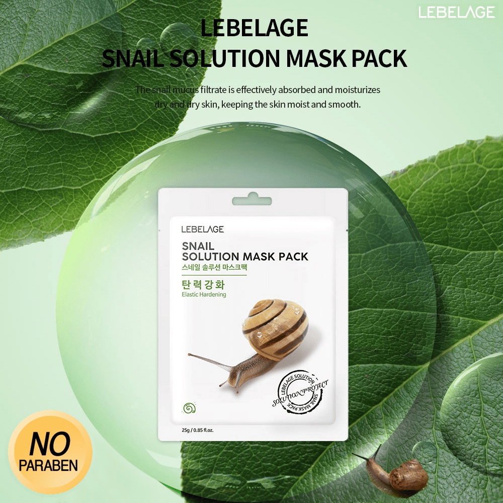 LEBELAGE SNAIL SOLUTION MASK PACK Shopee Malaysia